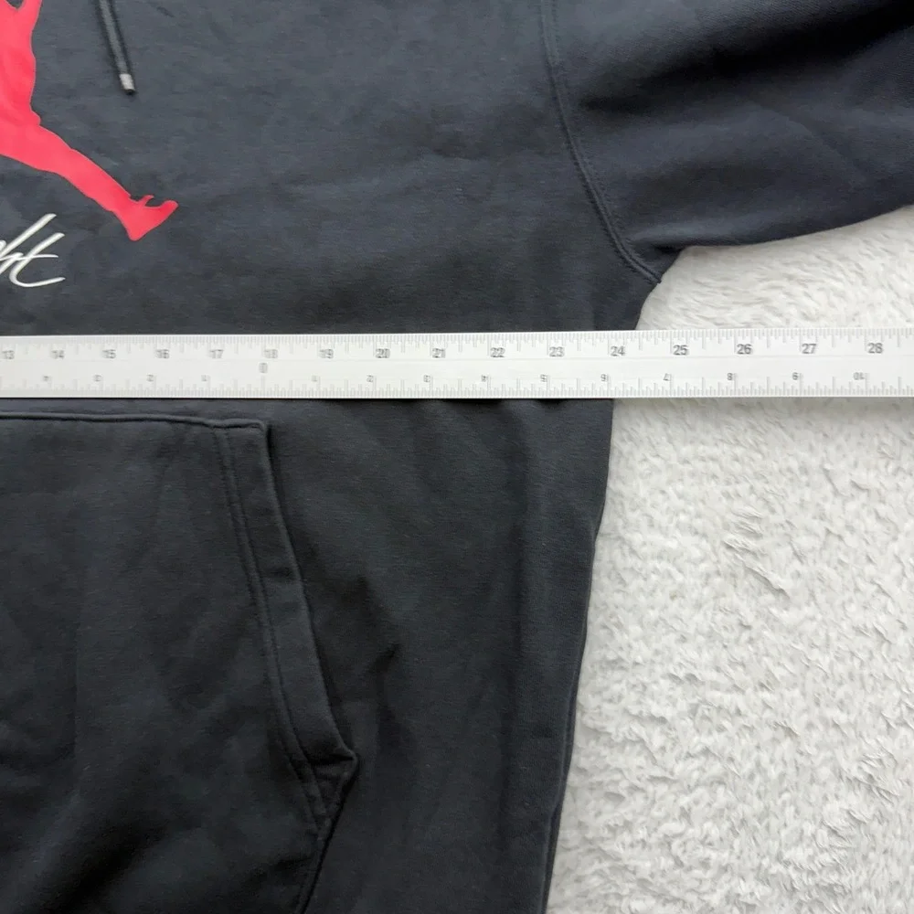 Jordan Flight Essentials Mens Black Red Jumpman Graphic Hoodie Large CV2244-010